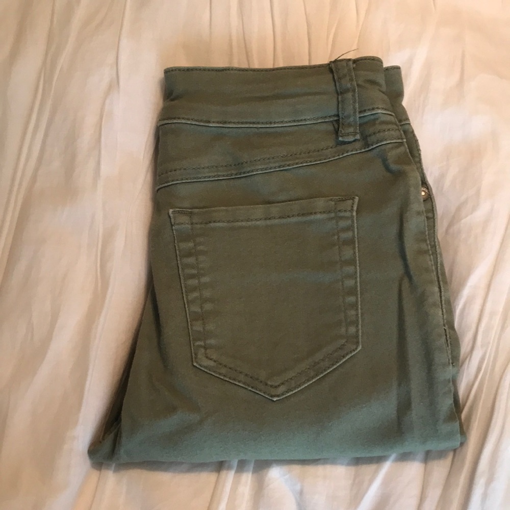 dark green skinny’s